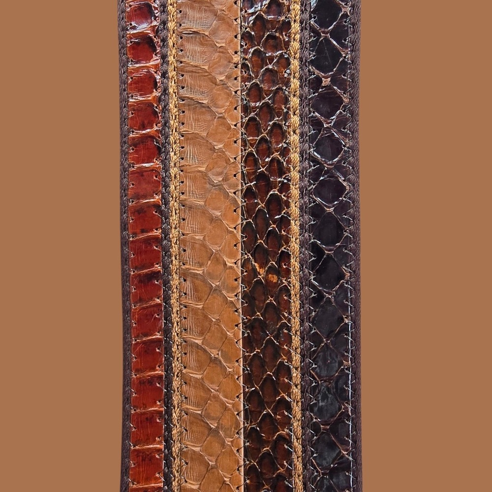 Vintage Charles Jourdan Paris Patchwork Python & Lizard Belt | Size 75 | Made in - Picture 8 of 16